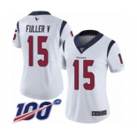 Women's Houston Texans #15 Will Fuller V White Vapor Untouchable Limited Player 100th Season Football Jersey