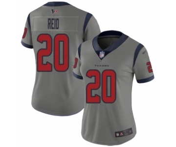 Women's Houston Texans #20 Justin Reid Limited Gray Inverted Legend Football Jersey