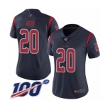 Women's Houston Texans #20 Justin Reid Limited Navy Blue Rush Vapor Untouchable 100th Season Football Jersey