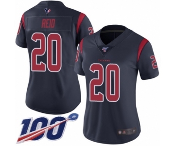 Women's Houston Texans #20 Justin Reid Limited Navy Blue Rush Vapor Untouchable 100th Season Football Jersey