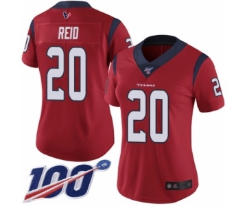 Women's Houston Texans #20 Justin Reid Red Alternate Vapor Untouchable Limited Player 100th Season Football Jersey