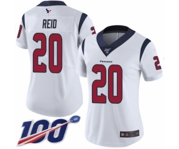 Women's Houston Texans #20 Justin Reid White Vapor Untouchable Limited Player 100th Season Football Jersey