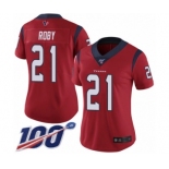 Women's Houston Texans #21 Bradley Roby Red Alternate Vapor Untouchable Limited Player 100th Season Football Jersey