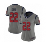 Women's Houston Texans #22 Aaron Colvin Limited Gray Inverted Legend Football Jersey