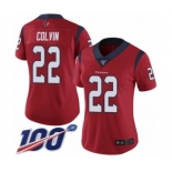 Women's Houston Texans #22 Aaron Colvin Red Alternate Vapor Untouchable Limited Player 100th Season Football Jersey