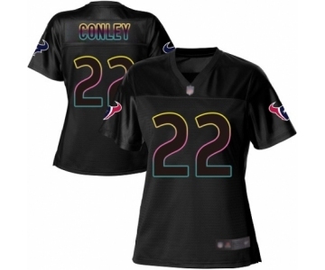 Women's Houston Texans #22 Gareon Conley Game Black Fashion Football Jersey