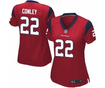 Women's Houston Texans #22 Gareon Conley Game Red Alternate Football Jersey