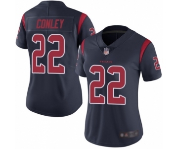 Women's Houston Texans #22 Gareon Conley Limited Navy Blue Rush Vapor Untouchable Football Jersey