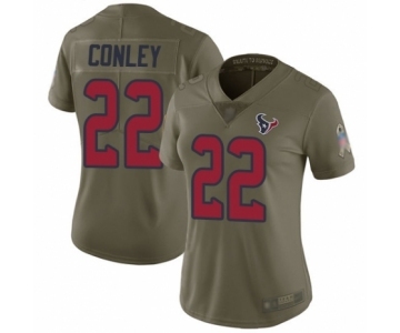 Women's Houston Texans #22 Gareon Conley Limited Olive 2017 Salute to Service Football Jersey