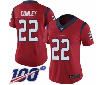 Women's Houston Texans #22 Gareon Conley Red Alternate Vapor Untouchable Limited Player 100th Season Football Jersey