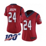 Women's Houston Texans #24 Johnathan Joseph Red Alternate Vapor Untouchable Limited Player 100th Season Football Jersey