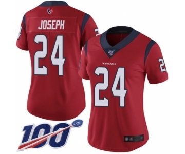 Women's Houston Texans #24 Johnathan Joseph Red Alternate Vapor Untouchable Limited Player 100th Season Football Jersey