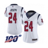 Women's Houston Texans #24 Johnathan Joseph White Vapor Untouchable Limited Player 100th Season Football Jersey