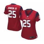 Women's Houston Texans #25 Duke Johnson Jr Game Red Alternate Football Jersey