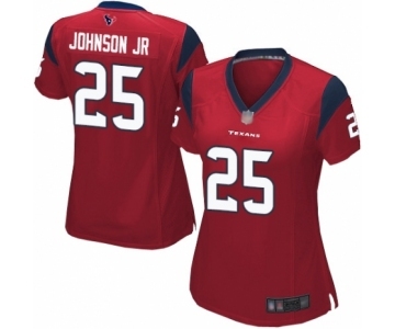 Women's Houston Texans #25 Duke Johnson Jr Game Red Alternate Football Jersey