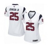 Women's Houston Texans #25 Duke Johnson Jr Game White Football Jersey