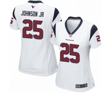 Women's Houston Texans #25 Duke Johnson Jr Game White Football Jersey