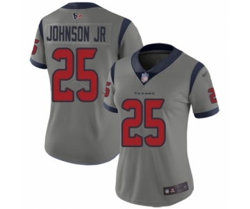 Women's Houston Texans #25 Duke Johnson Jr Limited Gray Inverted Legend Football Jersey