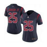 Women's Houston Texans #25 Duke Johnson Jr Limited Navy Blue Rush Vapor Untouchable Football Jersey