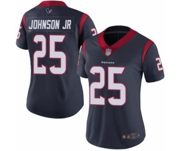 Women's Houston Texans #25 Duke Johnson Jr Navy Blue Team Color Vapor Untouchable Limited Player Football Jersey