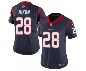 Women's Houston Texans #28 Joe Mixon Navy Vapor Untouchable Limited Stitched Jersey