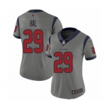 Women's Houston Texans #29 Andre Hal Limited Gray Inverted Legend Football Jersey