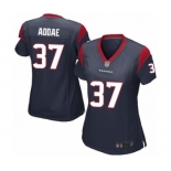 Women's Houston Texans #37 Jahleel Addae Game Navy Blue Team Color Football Jersey