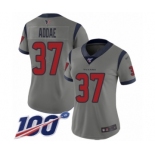 Women's Houston Texans #37 Jahleel Addae Limited Gray Inverted Legend 100th Season Football Jersey