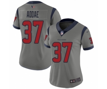 Women's Houston Texans #37 Jahleel Addae Limited Gray Inverted Legend Football Jersey