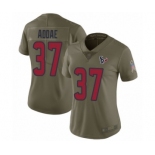 Women's Houston Texans #37 Jahleel Addae Limited Olive 2017 Salute to Service Football Jersey