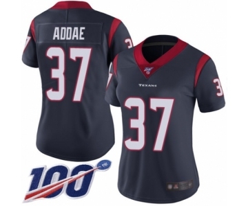 Women's Houston Texans #37 Jahleel Addae Navy Blue Team Color Vapor Untouchable Limited Player 100th Season Football Jersey