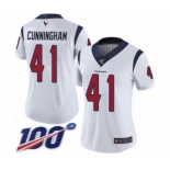 Women's Houston Texans #41 Zach Cunningham White Vapor Untouchable Limited Player 100th Season Football Jersey