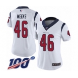 Women's Houston Texans #46 Jon Weeks White Vapor Untouchable Limited Player 100th Season Football Jersey