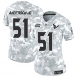 Women's Houston Texans #51 Will Anderson Jr 2024 F.U.S.E Arctic Camo Salute To Service Limited Stitched Football Jersey