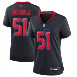 Women's Houston Texans #51 Will Anderson Jr. Navy 2024 2nd Alternate Stitched Jersey