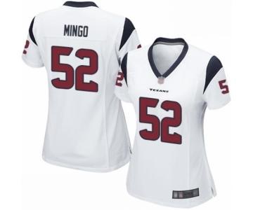 Women's Houston Texans #52 Barkevious Mingo Game White Football Jersey