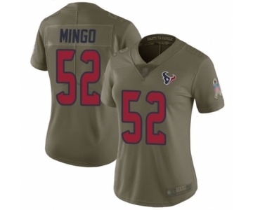 Women's Houston Texans #52 Barkevious Mingo Limited Olive 2017 Salute to Service Football Jersey