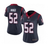 Women's Houston Texans #52 Barkevious Mingo Navy Blue Team Color Vapor Untouchable Limited Player Football Jersey