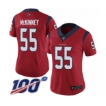 Women's Houston Texans #55 Benardrick McKinney Red Alternate Vapor Untouchable Limited Player 100th Season Football Jersey