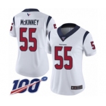 Women's Houston Texans #55 Benardrick McKinney White Vapor Untouchable Limited Player 100th Season Football Jersey