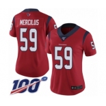 Women's Houston Texans #59 Whitney Mercilus Red Alternate Vapor Untouchable Limited Player 100th Season Football Jersey