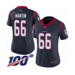 Women's Houston Texans #66 Nick Martin Navy Blue Team Color Vapor Untouchable Limited Player 100th Season Football Jersey