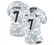 Women's Houston Texans #7 C.J. Stroud 2024 F.U.S.E Arctic Camo Salute To Service Limited Stitched Football Jersey