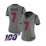 Women's Houston Texans #7 Ka'imi Fairbairn Limited Gray Inverted Legend 100th Season Football Jersey