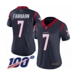 Women's Houston Texans #7 Ka'imi Fairbairn Navy Blue Team Color Vapor Untouchable Limited Player 100th Season Football Jersey