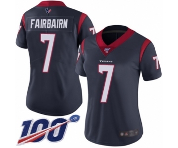 Women's Houston Texans #7 Ka'imi Fairbairn Navy Blue Team Color Vapor Untouchable Limited Player 100th Season Football Jersey