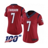 Women's Houston Texans #7 Ka'imi Fairbairn Red Alternate Vapor Untouchable Limited Player 100th Season Football Jersey