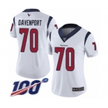 Women's Houston Texans #70 Julien Davenport White Vapor Untouchable Limited Player 100th Season Football Jersey