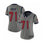 Women's Houston Texans #71 Tytus Howard Limited Gray Inverted Legend Football Jersey