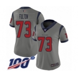 Women's Houston Texans #73 Zach Fulton Limited Gray Inverted Legend 100th Season Football Jersey